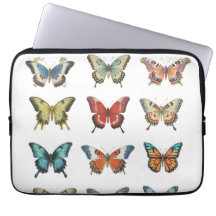 Farbige Schmetterling-Elektroniktasche | Laptop-Hü