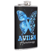 Farbige Schmetterling-Puzzle Flachmann (Rechts)