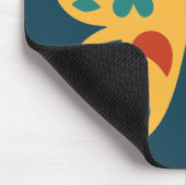 Farbige Schmetterling- und Blumen-Design Mousepad (Ecke)