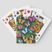 Farbige Schmetterlinge auf Blättern Spielkarten (Rückseite)