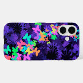 Farbige Schmetterlinge auf blau Case-Mate iPhone Hülle (Rückseite (Horizontal))