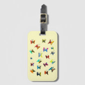 Farbige Schmetterlinge Gepäckanhänger (Vorderseite Vertikal)