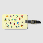 Farbige Schmetterlinge Gepäckanhänger (Vorderseite (Horizontal))