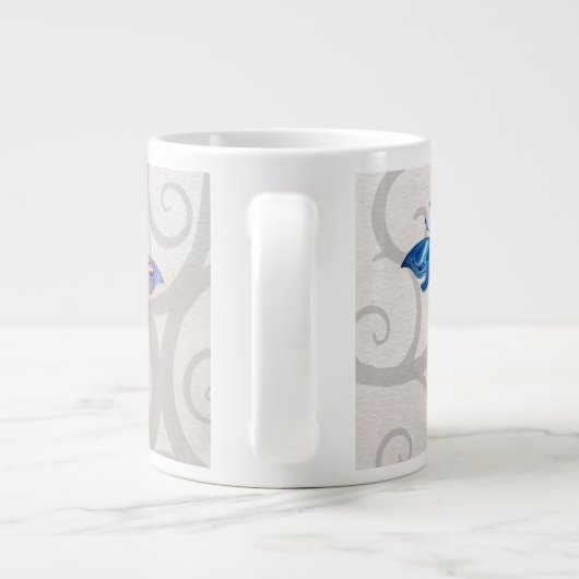 Farbige Schmetterlinge Jumbo-Tasse (Rückseite)