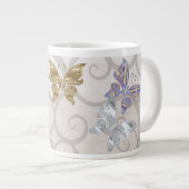 Farbige Schmetterlinge Jumbo-Tasse (Vorderseite Rechts)