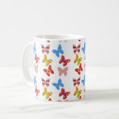 Farbige Schmetterlinge Kaffeetasse (Vorderseite Links)