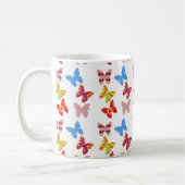Farbige Schmetterlinge Kaffeetasse (Links)