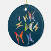 Farbige Schmetterlinge Keramik Ornament (Links)