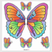 Farbige Schmetterlinge, kundenspezifisch geschnitt