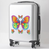 Farbige Schmetterlinge, kundenspezifisch geschnitt Aufkleber (Koffer)