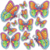 Farbige Schmetterlinge, kundenspezifisch geschnitt Aufkleber (Vorderseite)