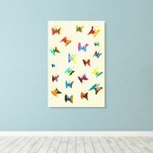 Farbige Schmetterlinge Leinwanddruck (Insitu (Holzboden))