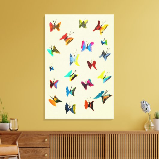 Farbige Schmetterlinge Leinwanddruck (Insitu (Wohnzimmer))