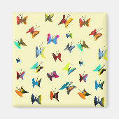Farbige Schmetterlinge Magnet (Vorne)