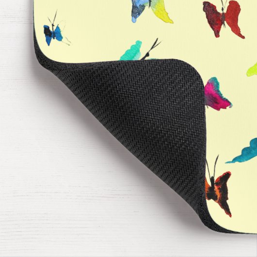 Farbige Schmetterlinge Mousepad (Ecke)
