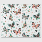 Farbige Schmetterlinge nahtlos Geschenkpapier (Flach)
