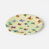 Farbige Schmetterlinge Pappteller (Schrägansicht)