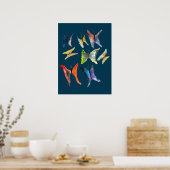 Farbige Schmetterlinge Poster (Küche)