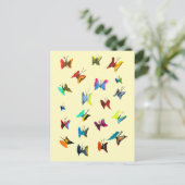 Farbige Schmetterlinge Postkarte (Stehend Vorderseite)