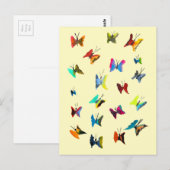 Farbige Schmetterlinge Postkarte (Vorne/Hinten)