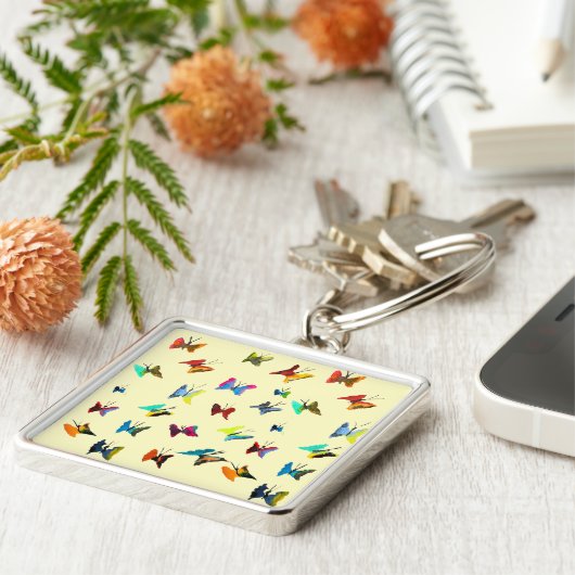 Farbige Schmetterlinge Schlüsselanhänger