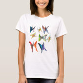 Farbige Schmetterlinge T - Shirt (Vorderseite)