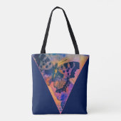 Farbige Schmetterlinge Tasche (Rückseite)