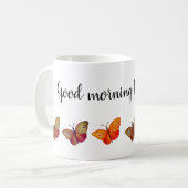 Farbige Schmetterlinge Text-Tasse Kaffeetasse (Vorderseite Links)
