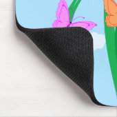 Farbige Schmetterlinge und Himmel Mousepad (Ecke)