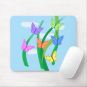 Farbige Schmetterlinge und Himmel Mousepad (Mit Mouse)
