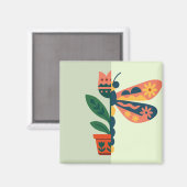 Farbige Schmetterlingsdekoration mit floralen Elem Magnet (Vorderseite/Rückseite)