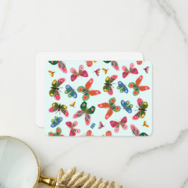 Farbige Schmetterlingsgarten-Postkarte Dankeskarte