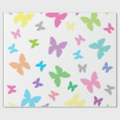 Farbige Schmetterlingskunst Geschenkpapier (Flach)