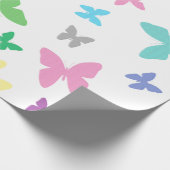 Farbige Schmetterlingskunst Geschenkpapier (Ecke)