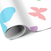 Farbige Schmetterlingskunst Geschenkpapier (Rolleneckpunkt)