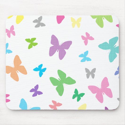 Farbige Schmetterlingskunst Mousepad (Vorne)