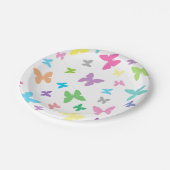 Farbige Schmetterlingskunst Pappteller (Schrägansicht)