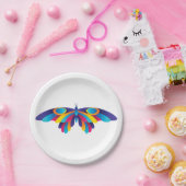 Farbige Schmetterlingspapier-Teller Pappteller (Party)
