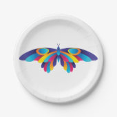 Farbige Schmetterlingspapier-Teller Pappteller (Vorderseite)