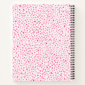Farbige Schmuckdots Preppy Hot Pink Personalisiert Notizblock (Rückseite)