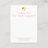 Farbige Schmuckverpackung in rosa Weiß Visitenkarte (Rückseite)