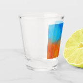 Farbige Schnapsglas (Links)