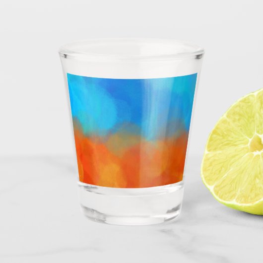 Farbige Schnapsglas (Vorderseite)