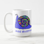 Farbige Schnecke Niedlich mehrfarbiger Name der Ti Kaffeetasse (Links)