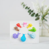 Farbige Schnecken Postkarte (Stehend Vorderseite)