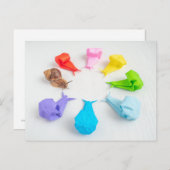 Farbige Schnecken Postkarte (Vorne/Hinten)