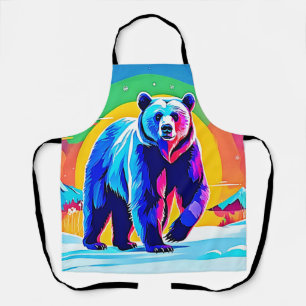 Farbige Schnee-Bär-Kunst Schürze