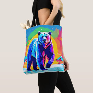 Farbige Schnee-Bär-Kunst Tasche