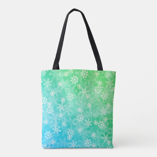 Farbige Schneeflocke Rosa grüne blaue Monogramm Na Tasche (Rückseite)