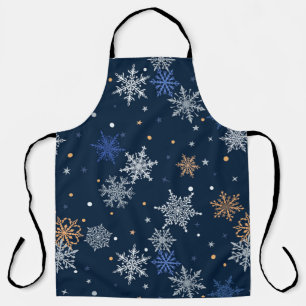 Farbige Schneeflocken  Schürze